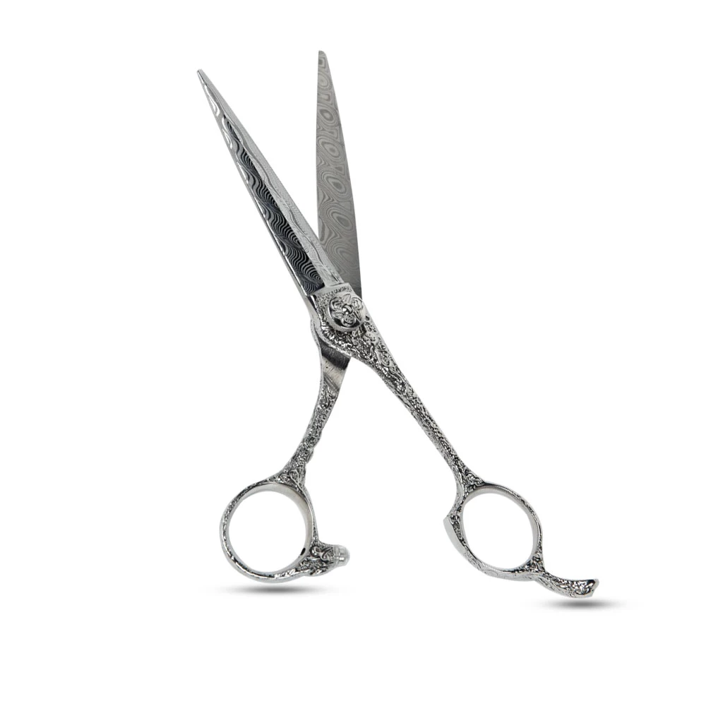 DAMASCUS Professional Hair Cutting Scissors (Swedish 132 Layered Damascus Steel)