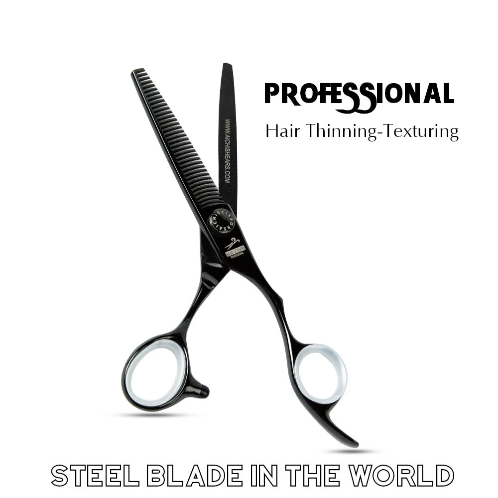 Professional Hair Cutting Scissors (Black) - (ELITE UBC Set) | Aichishears